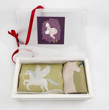 聖誕禮物 獨家獨角獸絲巾禮盒