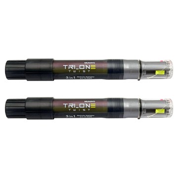 MUNGYO TRI-ONE TWIST 3合1三色螢光筆  1組  螢光黃色 + 螢光粉色 + 螢光綠色