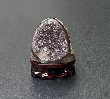 招財開運-天然原礦異象滿天星紫晶鎮共生方解石 紫水晶 消磁淨化