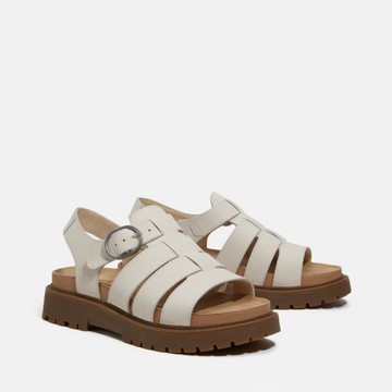 Timberland 女款米色金屬扣環涼鞋│A2Q1PEX4 - 紅配綠