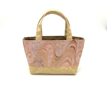 由西陣織和織錦面料製成的日本圖案迷你包