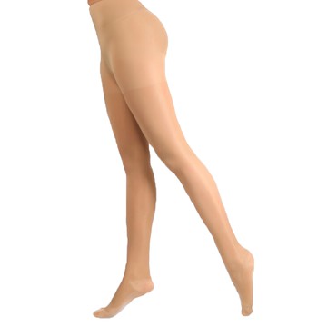 足健美襪品 漸進式絲薄型壓力透膚褲襪 3雙  15-20mmHg壓力  140丹尼  S  自然膚