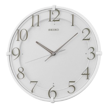 SEIKO SK037 精工鐘 (QXA778W) 石紋面滑動式秒針靜音掛鐘 / 30.7*4.6cm