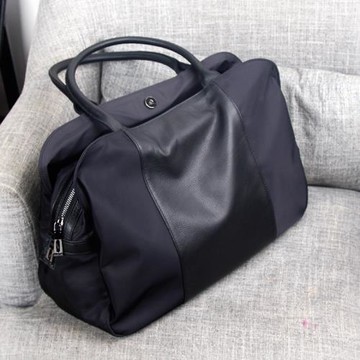 防水牛津布配真皮女士單肩包女大包簡約休閑女包購物袋2024新款