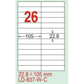 【龍德】LD-837(直角) 雷射、影印專用標籤-金/銀色 22.8x105mm 15大張/包【APP滿額下單4%點數(單一帳號最高1500點)】5/31止