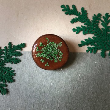 乾花滴膠別針/胸針