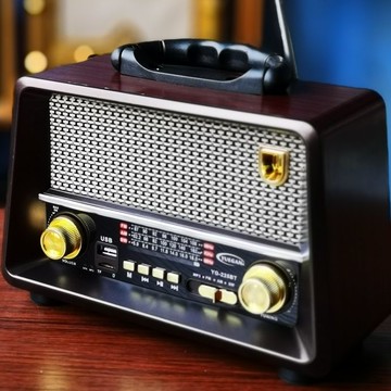 公司貨 限時下殺 免運 收音機 出日韓收音機藍牙音響一體機調頻中波短波外放充電插卡U盤播放