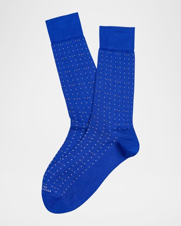 Men's Luxury Yarns Micro Dot Mid-Calf Socks