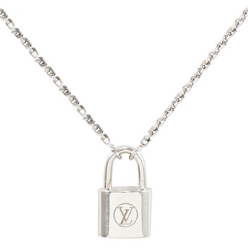 LV Q93559 Silver Lockit 限量款經典LOGO鎖頭純銀吊墜.銀