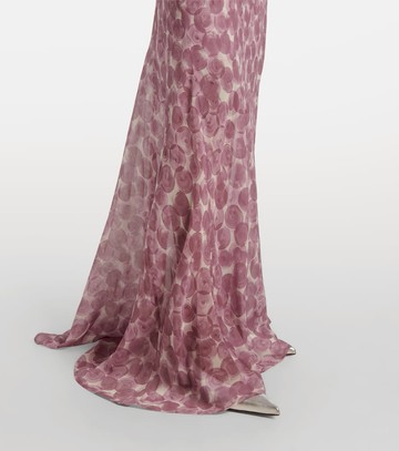 Dries Van Noten Printed silk chiffon slip dress