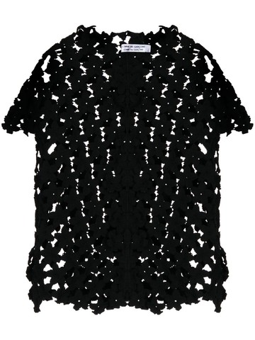 Comme Des Garçons Comme Des Garçons - faux-flower cut-out blouse - women - Polyester - S - Black