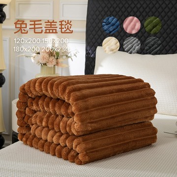 3D立體兔毛毯 雲朵素色毯 150x200 毛毯 法蘭絨 雙人毛毯 180x200 單人毛毯 空調毯