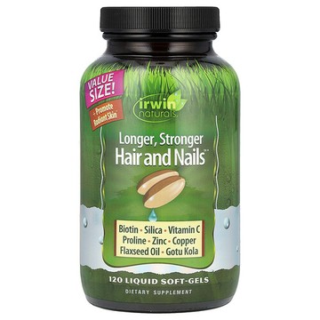 Irwin Naturals, 健康的皮膚、頭髮和指甲, 120粒液體軟膠囊