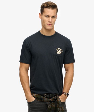 Superdry Men's The Merchant Store - Graphic T-shirt Navy Size: Xxl