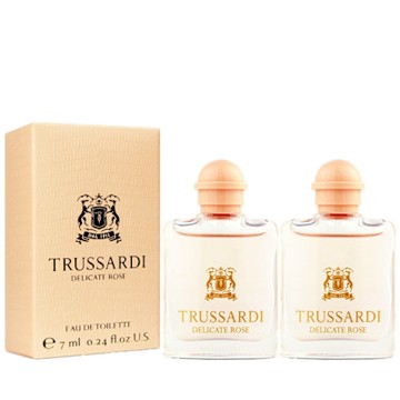 TRUSSARDI 晶漾玫瑰女性淡香水 7ml小香 X2入組