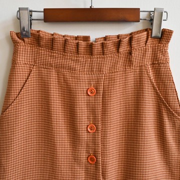 【蛋植物古著】荷花花苞紗質高腰古著長裙