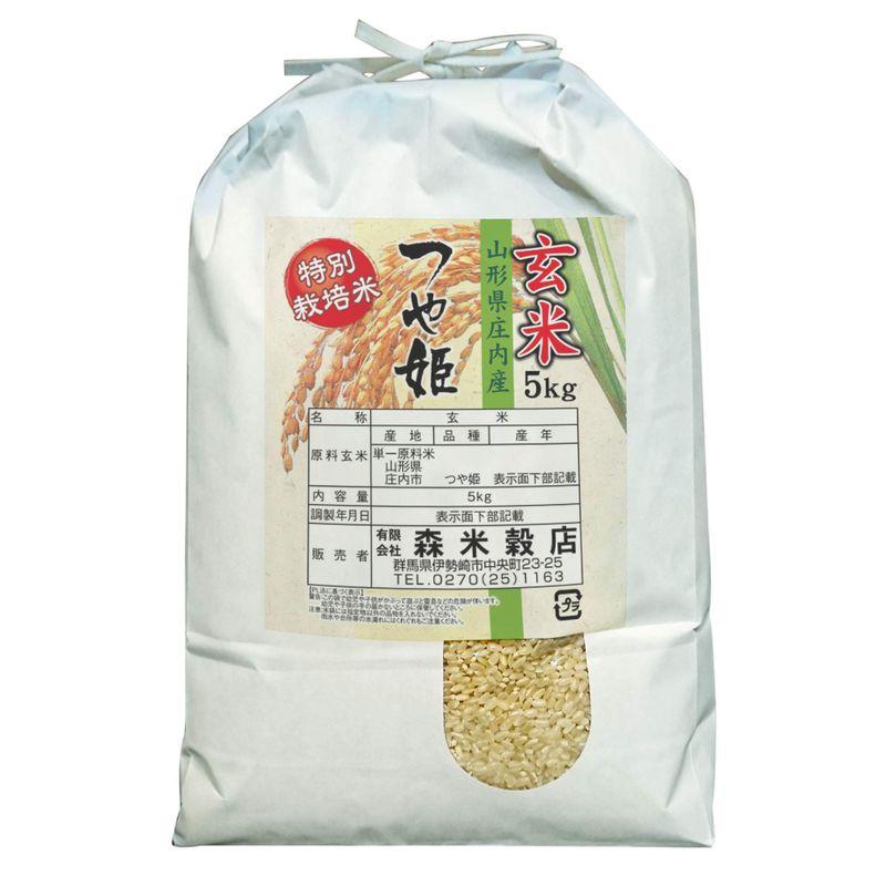 玄米特別栽培米 山形県庄内産つや姫5kg 令和4年産