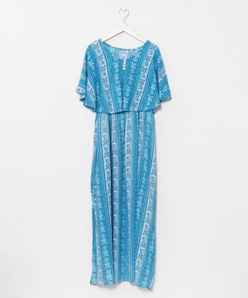 SaibabaEthnique【熱門預購】塔帕圖騰兩穿式洋裝(2色)4IA-6104