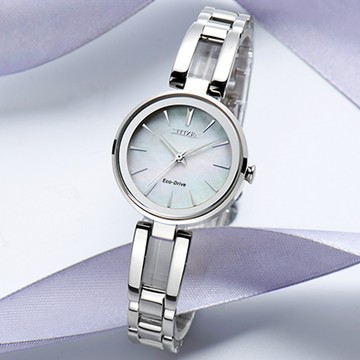 CITIZEN星辰 LADYS系列 光動能氣質簡約腕錶 28mm/EM0631-83D