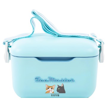 A&R 吾家有貓之馬卡色系戶外手提/肩背保溫保冷箱  藍色  13L