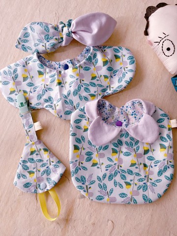 黃鸝鳥的親子時光彌月禮盒。手工製4件組