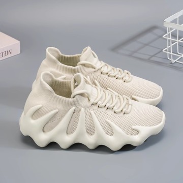 🔥台灣出貨🔥情侶款八爪魚軟底椰子鞋女透氣輕便百搭男飛織休閒運動跑步鞋老爹鞋