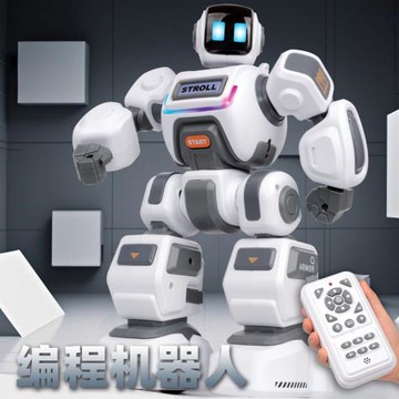 跨境JYX002電動機器人遙控可編程智能互動語音燈光音樂機器人模型