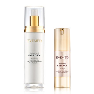 肌密活顏玫瑰青春水+童顏緊緻精華