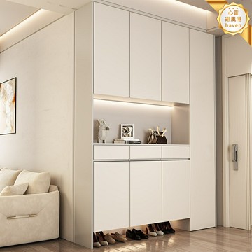 【到頂大容量】鞋櫃 玄關櫃 入戶櫃 隔斷櫃 儲物櫃 一體式設計 極簡風格 加高定製 多層收納 家用省空間