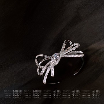 限量高定版◆古里雅輕奢蝴蝶結氣質手鐲女網紅開口手環設計鐲子