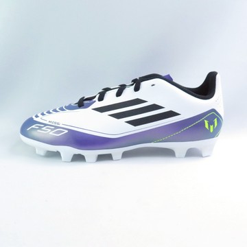 adidas IE9088 梅西 F50 Club FxG J MESSI 中大童 足球鞋 白紫【iSport愛運動】