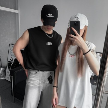 【20ss_select】韓國  情侶無袖背心 印花 漸層888 挺版 韓系 運動 背心男