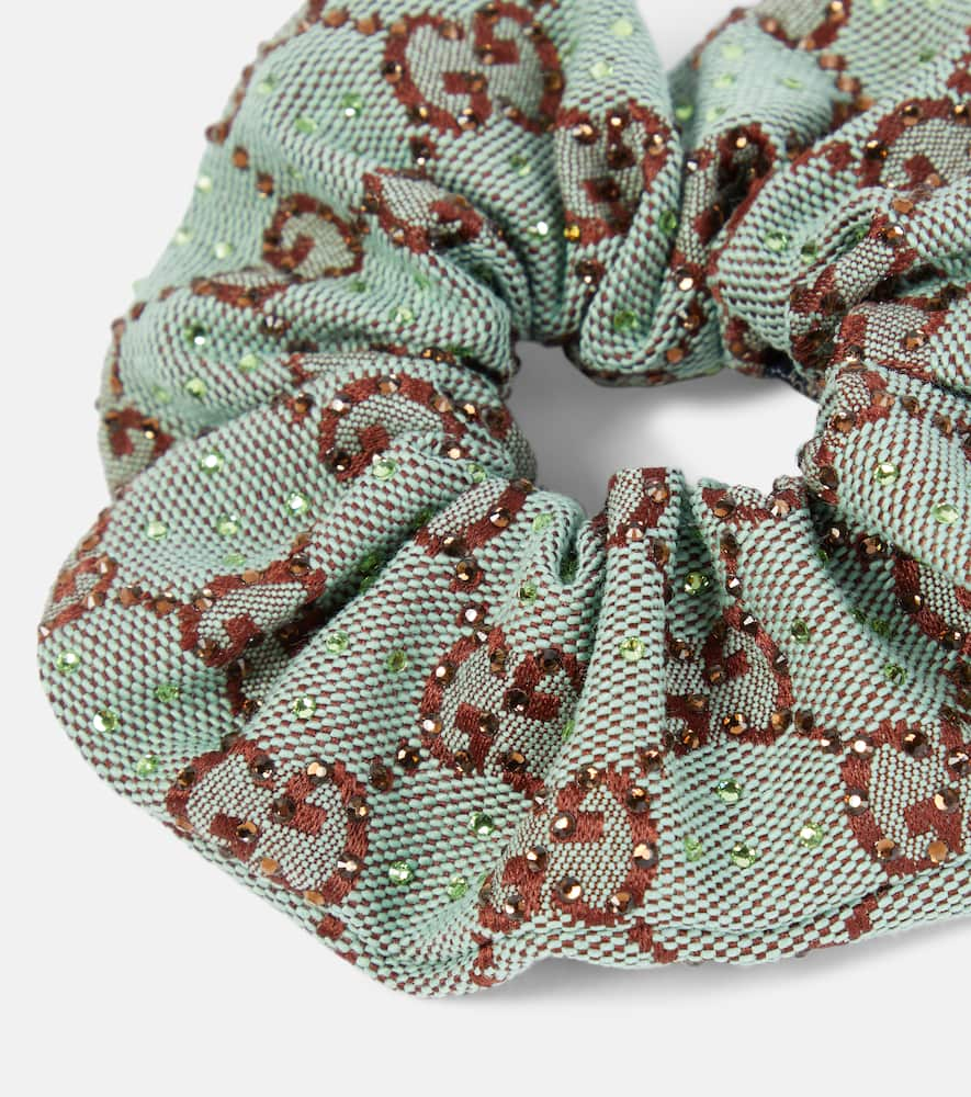 Gucci Embellished GG Canvas scrunchie