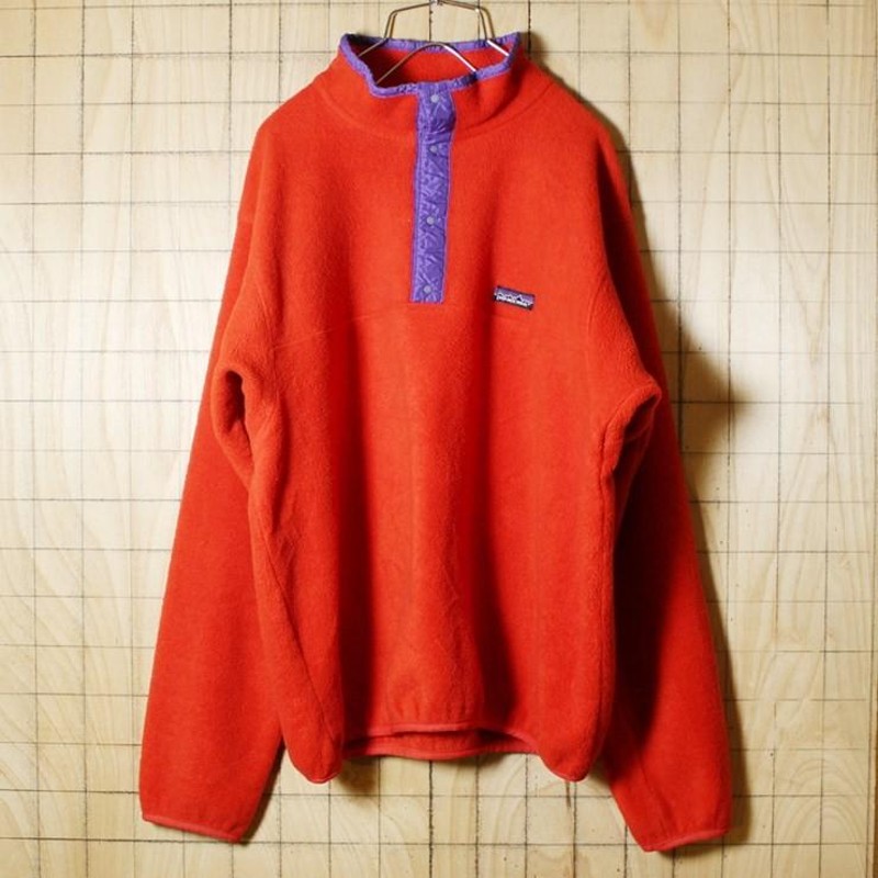 【スナップT！】パタゴニア　Patagonia　フリース　レッド　USA製　L