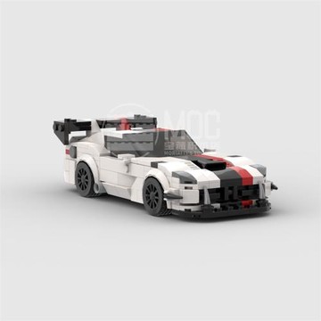 MOC-99183積木創意國產賽車speed系列8格道奇蝰蛇viper acr拼搭