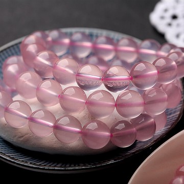 正品天然莫桑粉水晶鏈女款星光粉晶手串手鏈飾品姻緣愛情閨蜜禮品
