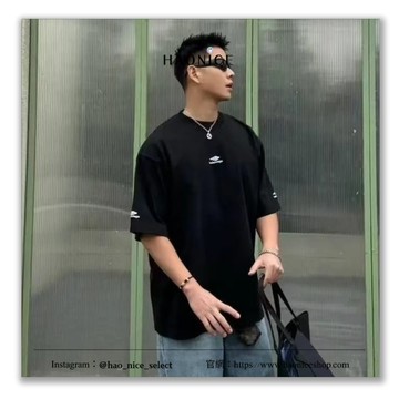 【HAO NICE】輕奢時尚Balenciaga 巴黎世家 上海經銷商經典logo 立體剪裁 簡約短袖 短T