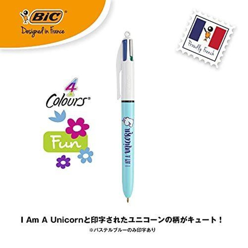 Bicジャパン BIC ビック 4色 ボールペン ユニコーン ペンケースセット