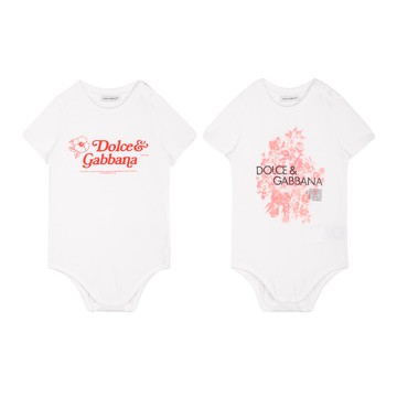 Dolce & Gabbana Kids 嬰幼兒花卉兩件組 - 包屁衣兩件