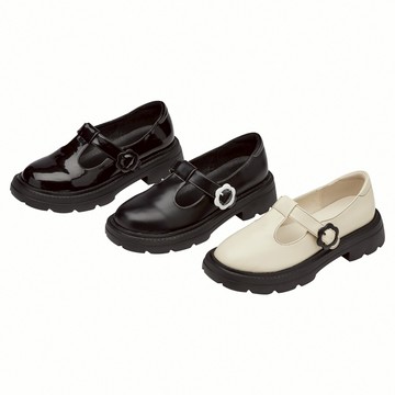 【Grace Gift】瑪莉珍鞋 女鞋【日系可愛小花扣T字輕量瑪莉珍鞋】3色 35-41號 輕量鞋 瑪麗珍