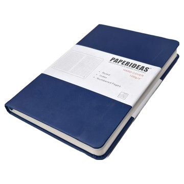 PAPERIDEAS 硬皮橫線筆記本  188頁  100g/s 無酸紙  藏藍色  1本