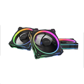 ASUS PRIME MR120 FAN ARGB BLACK 3IN1 機殼風扇-三入套組(正向)