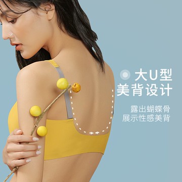 內衣女夏季薄款大胸顯小無鋼圈無鋼圈美背文胸運動背心防下垂胸罩