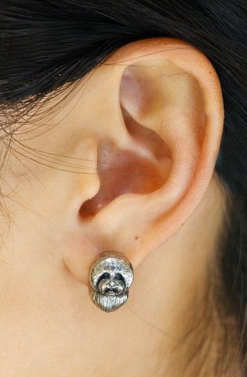 比熊犬 寵物造型耳環 s925銀