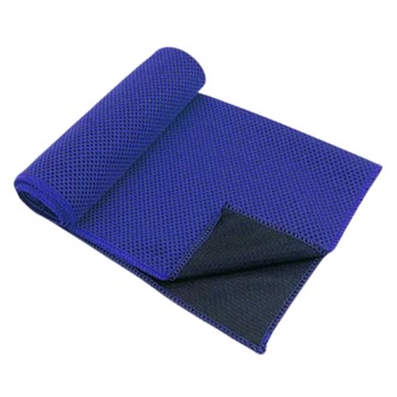 魔幻冷感運動冰涼巾 30x100cm 100%雙層冷感棉材質  藍色  1條