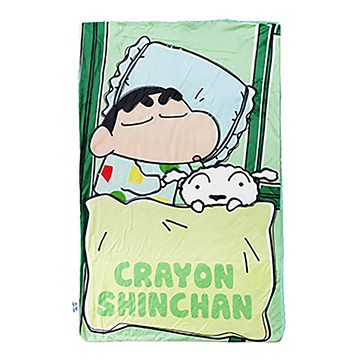 Miravivi 蠟筆小新親膚毯  120 x 75cm  小新小白一起睡 淺綠色