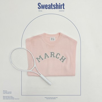 女孩英字針織背心-粉【KT223326】