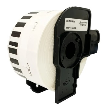 NEXTPAGE 台灣榮工 BROTHER 相容 DK22225 連續 標籤帶 38mm x 30.48m 白底黑字 適用於QL系列標籤機