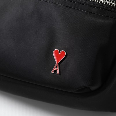★関税込★AMI PARIS★Pouch Black ハートロゴ ポーチ バッグ★ AMI PARIS Pouch Black アミパリス ハートロゴ ポーチ バッグ