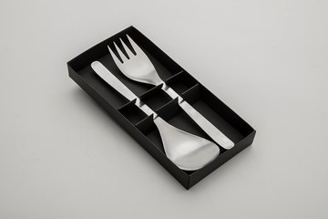 【柳宗理】 不修鋼服務叉匙二件組/服務叉、服務匙